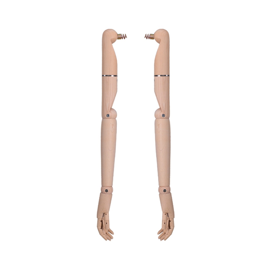BINK - Pair of articulated wooden arms, male, for couture buste