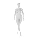 Female mannequin, plus size, abstract head, white