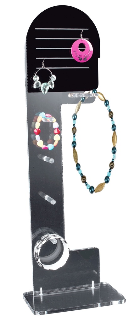 BINK - Joyería expositor, 16 x 62 cm, plexi, transparente