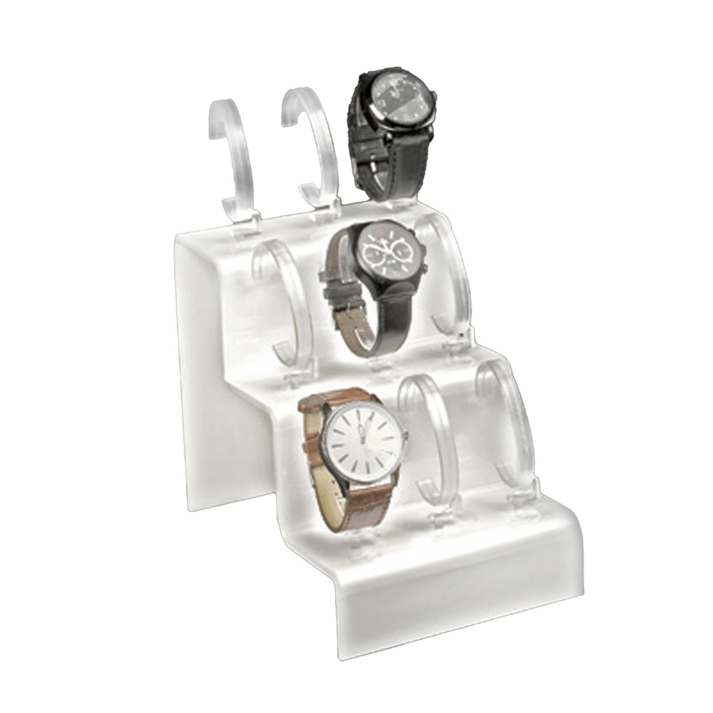 BINK - Reloj expositor, 9 places, plexi blanco