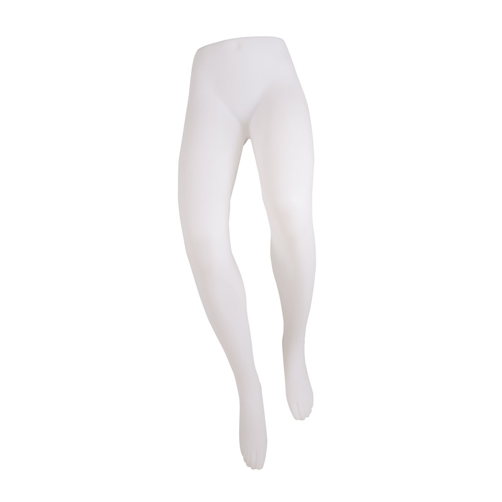 BINK - Curved women's leg display, for trousers, white, for wall mounting, including hanging loop