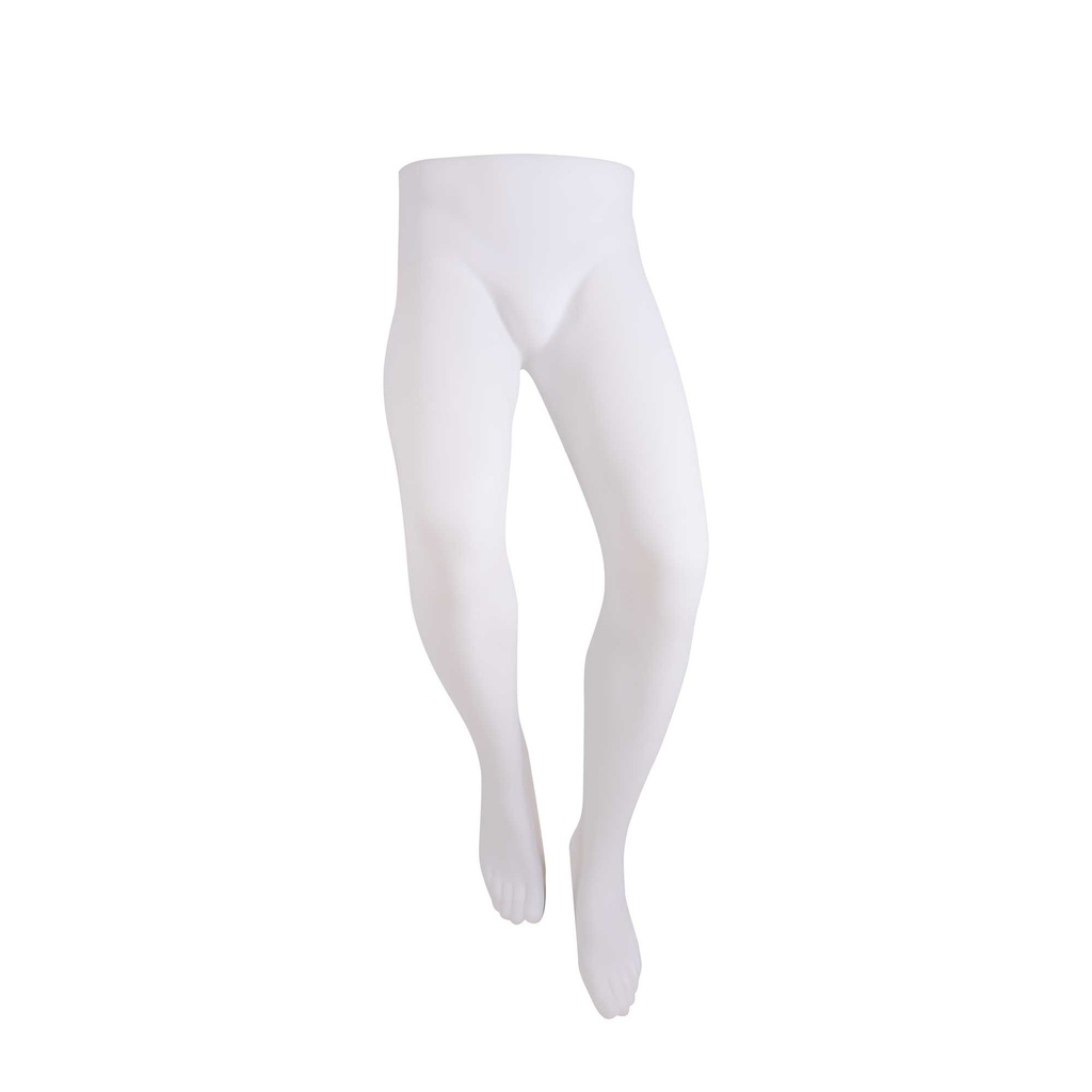 BINK - Curved men's leg display, for trousers, white, for wall mounting, including hanging loop