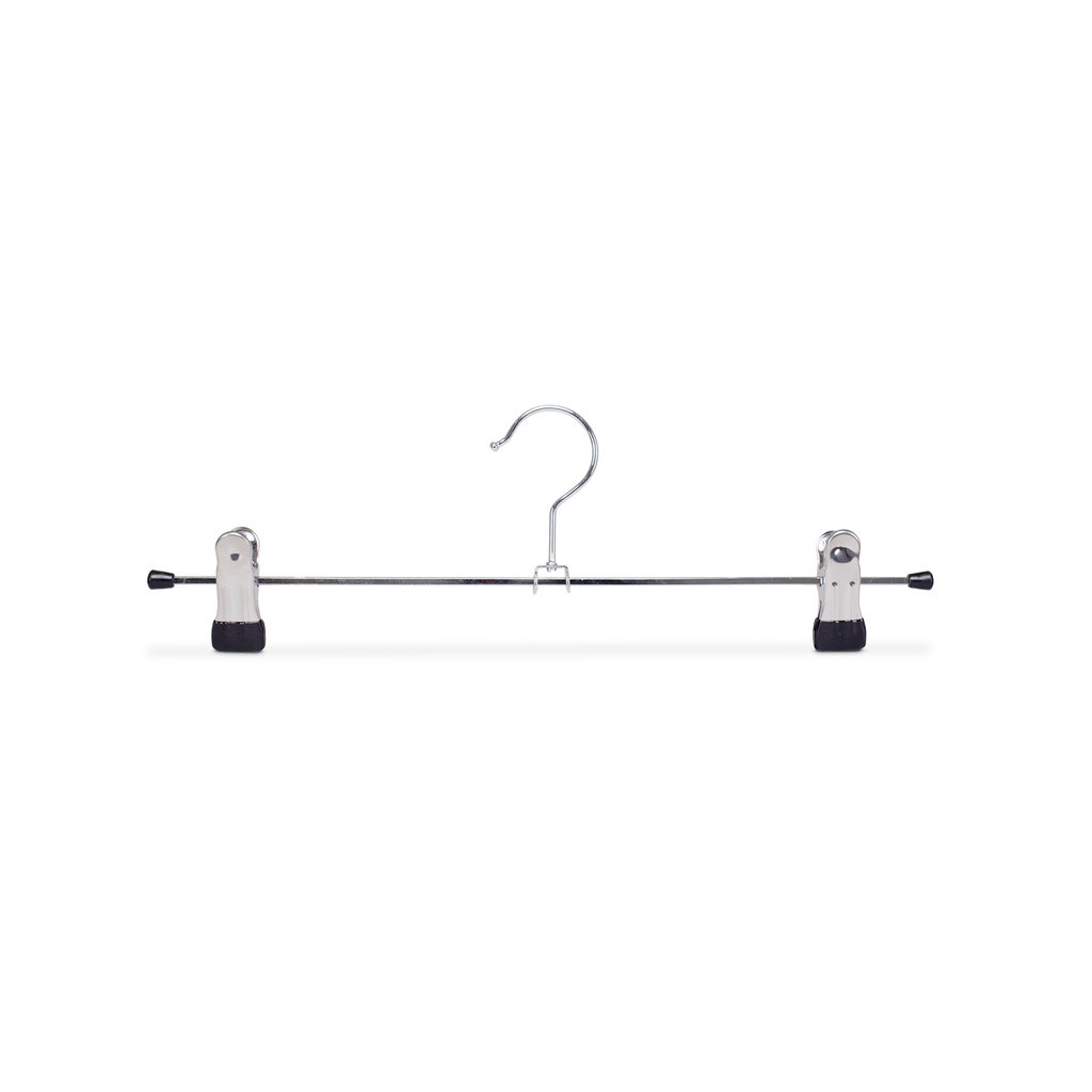 BINK - Metal clip clothes hanger, 2 clips, for trousers and skirts, length 35cm, chromed metal - box of 50 pcs