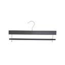 Cloth hanger, lotus wood, finished in black mat - box of 100 pcs.