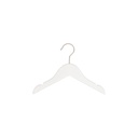 White clothes hanger for children's clothes, lotus wood, white matt finish, 26 cm, matt hook - box of 100 pcs
