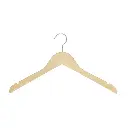 Clothes hanger for women's clothes, lotus wood, clear varnish, 41 cm, matt hook - box of 100 pcs