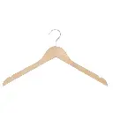 Clothes hanger for adult clothes, lotus wood, clear varnish, 44cm, matt hook - box of 100 pcs