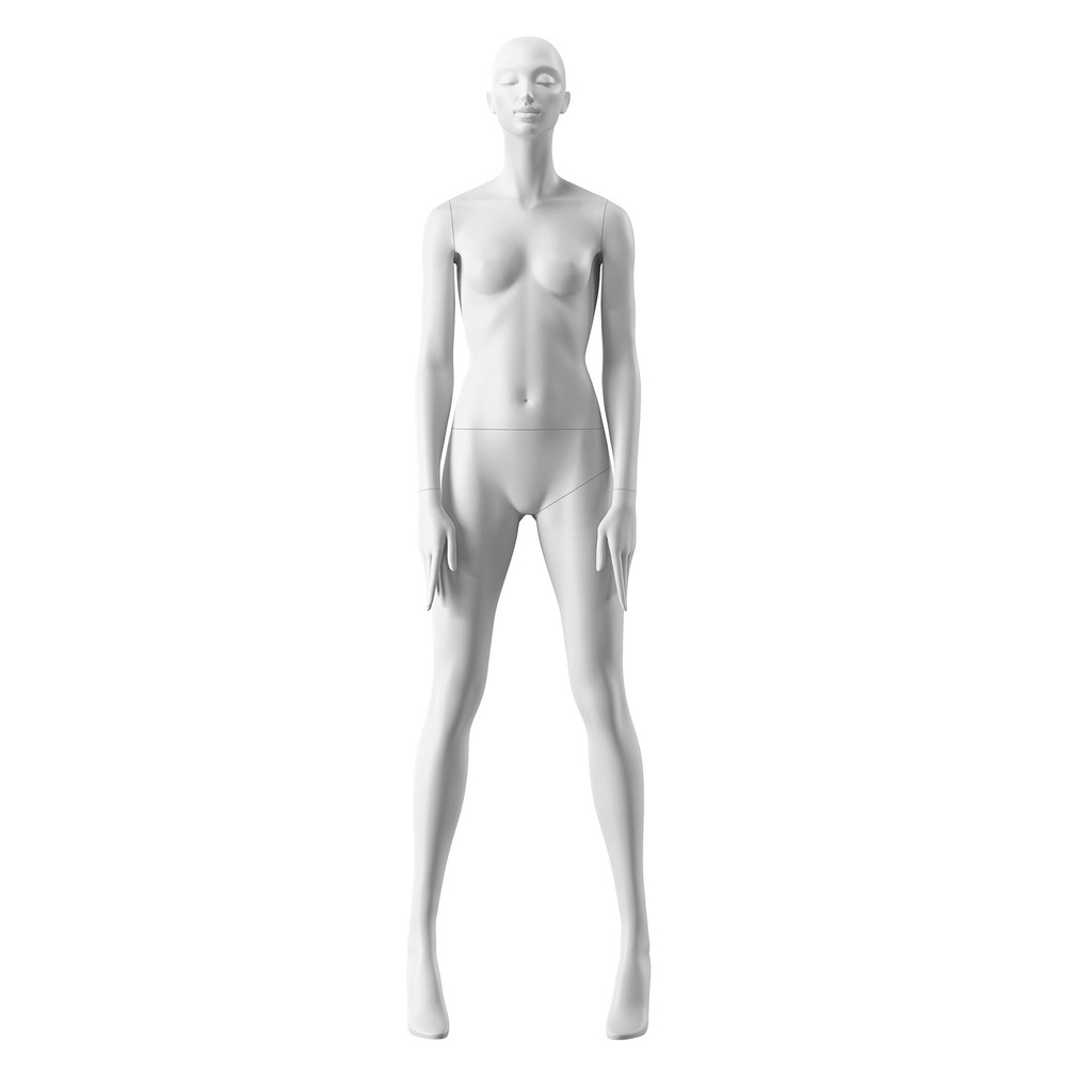 BINK - Designer mannequin, female, white color mat, standing pose 08