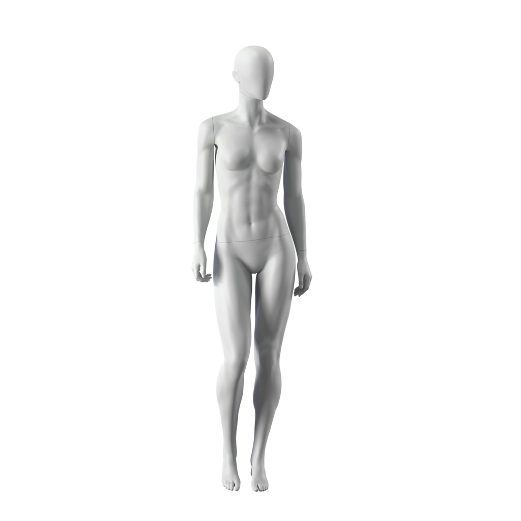 BINK - Sport mannequin female, grey, abstract head, standing pose 26