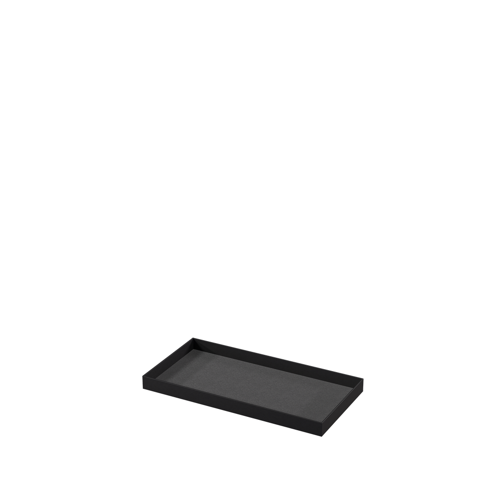BINK - Display tray, black metal with black velvet lining, 30x15 cm