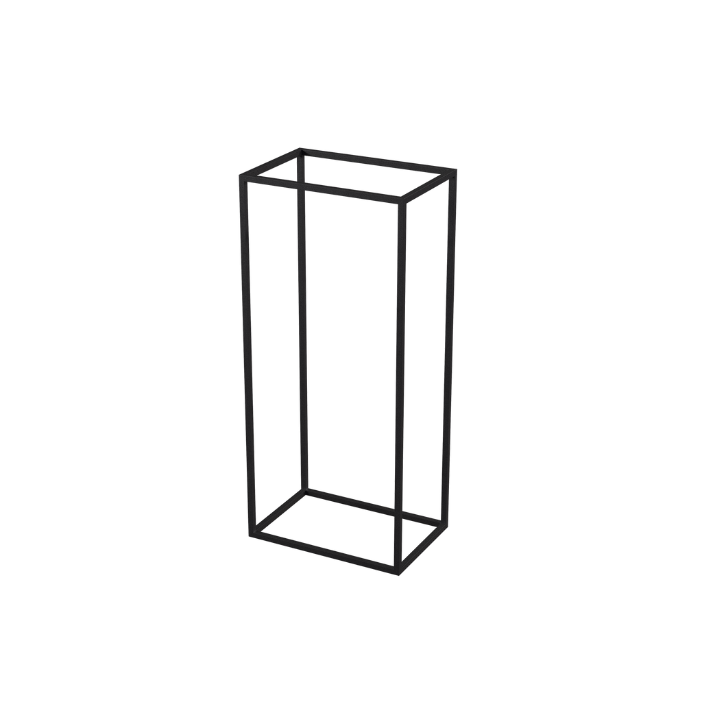 Universal accessories display, for displaying (hand)bags, scarves, jewelry, glasses, shoes, black powder-coated steel