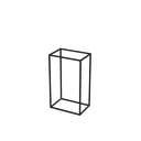 Universal accessories display, black powder-coated steel