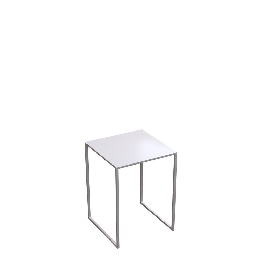 BINK - Side table 36x36xh48 cm, white powder-coated metal