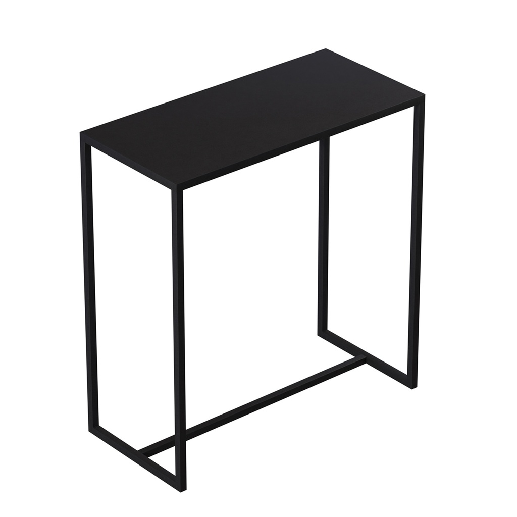BINK - Side table 80x38xh85 cm, black powder-coated metal