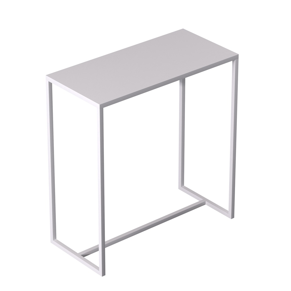 BINK - Side table 80x38xh85 cm, white powder-coated metal