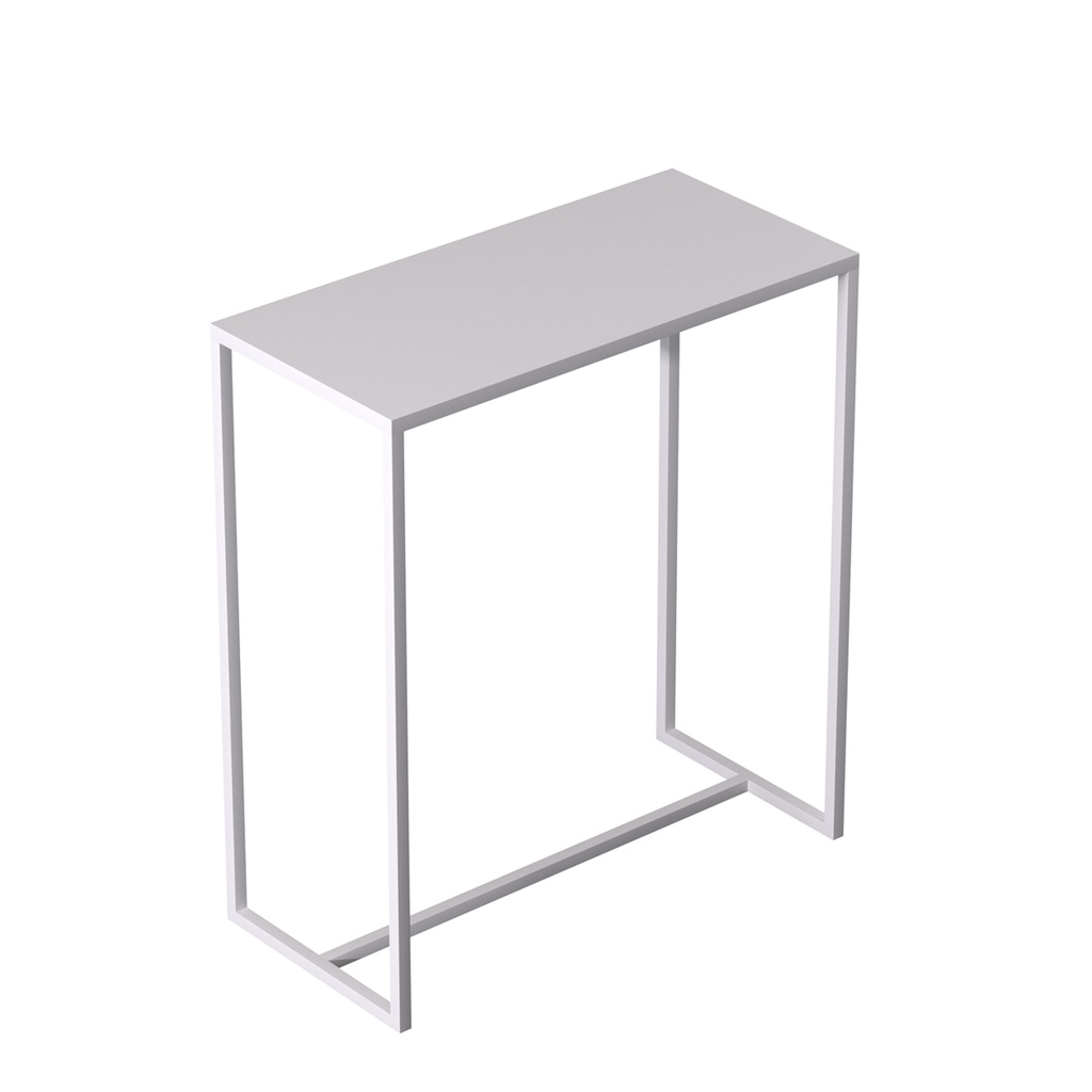 BINK - Side table 80x38xh90 cm, white powder-coated metal