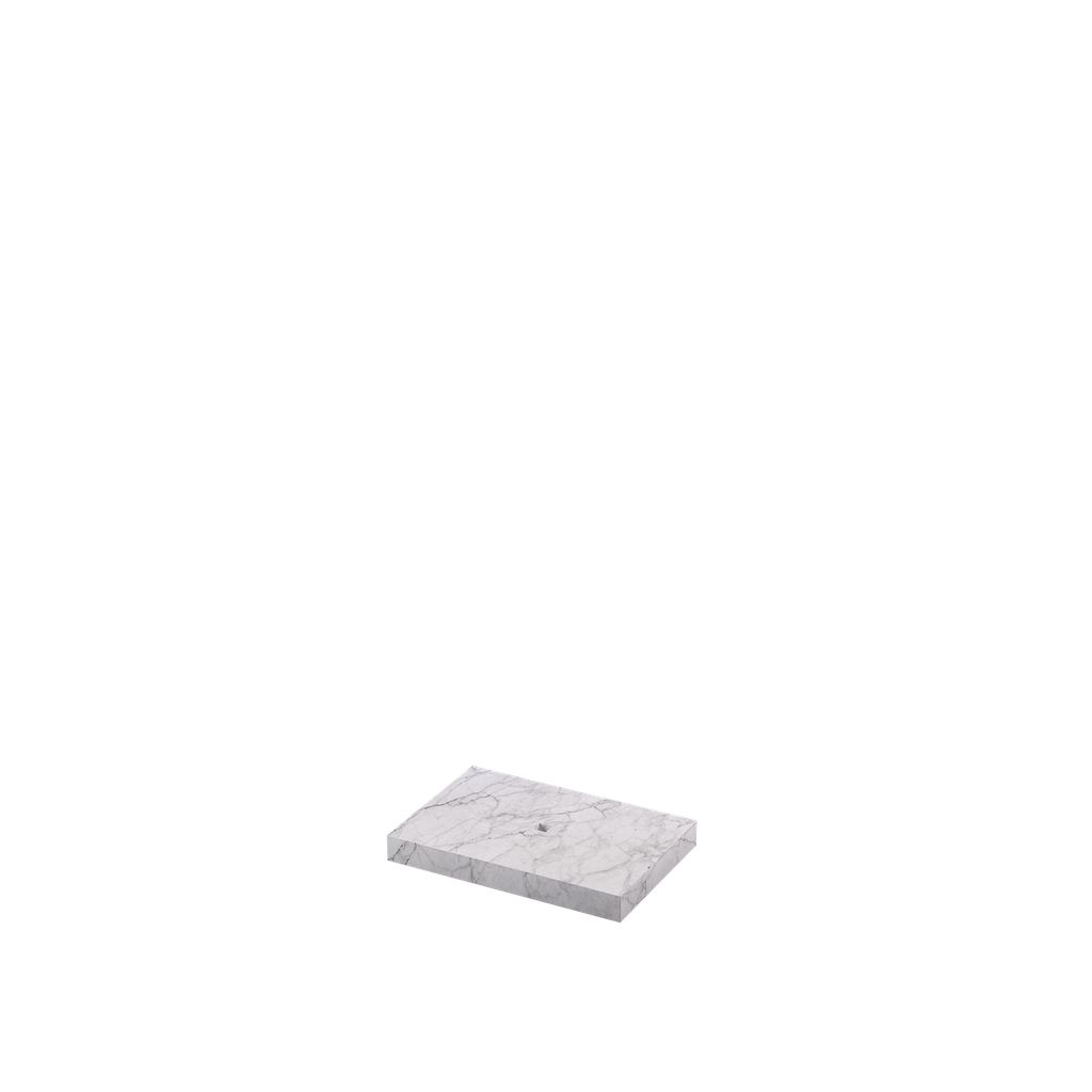BINK - Decorative pedestal, marble finish, 12x18 cm, for interior displays, central plug-in