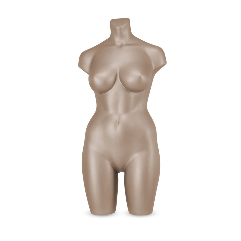 XL female torso, D-cup,  metallic skin collor