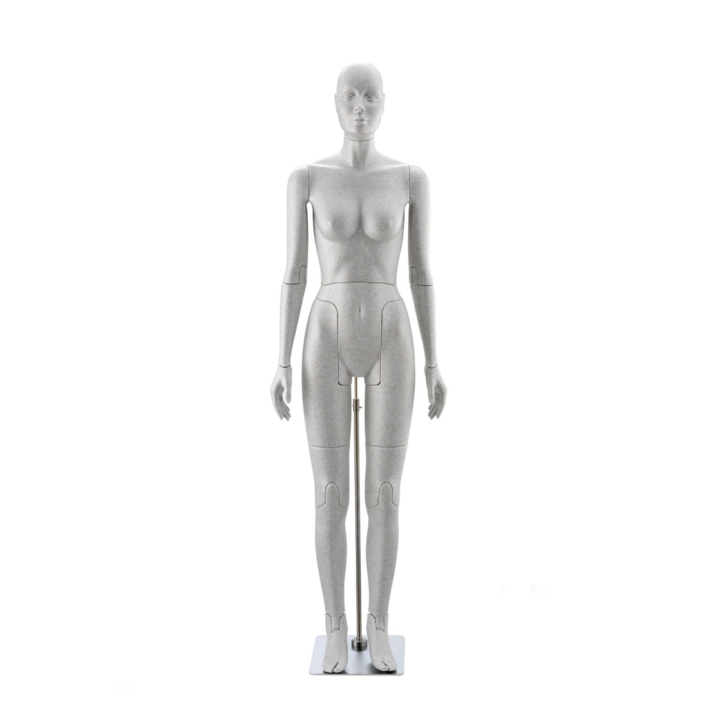 BINK - Female flexible mannequin, silvergrey EPP foam