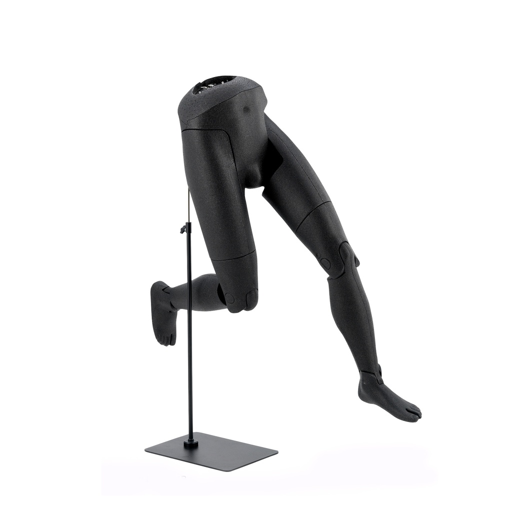 BINK - Movable leg display, men, black, including black base plate with back connection