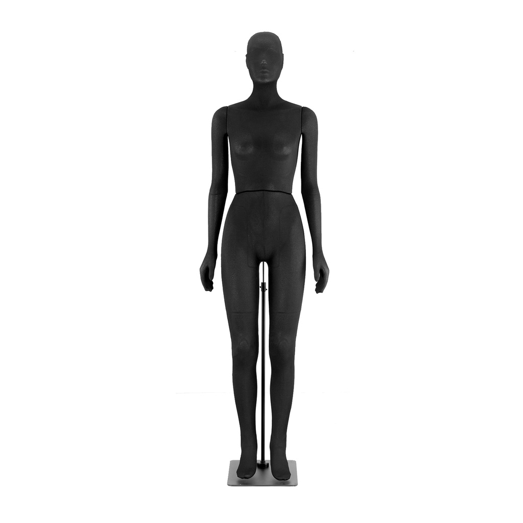 BINK - Female flexible mannequin, black PP foam