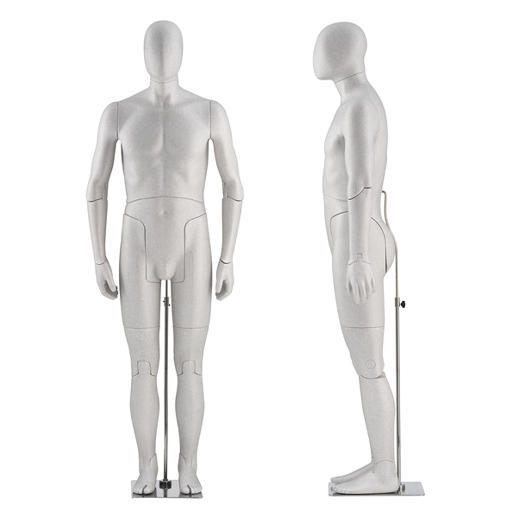 BINK - Masculino flexible maniquí, gris PP espuma