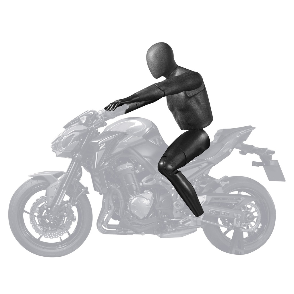 BINK - Masculino flexible maniquí, negro, motorbike