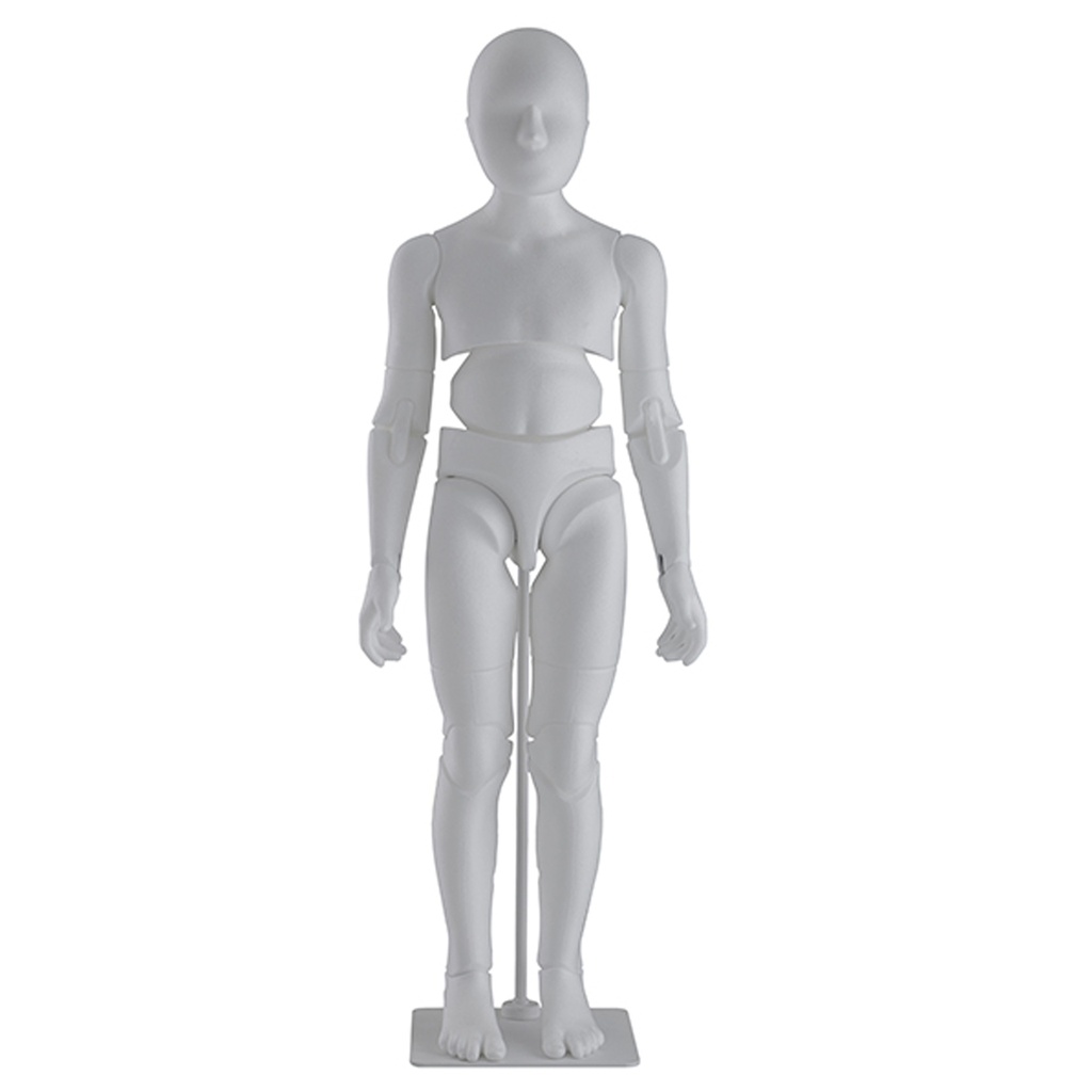 BINK - Child flexible mannequin, white polypropylene foam