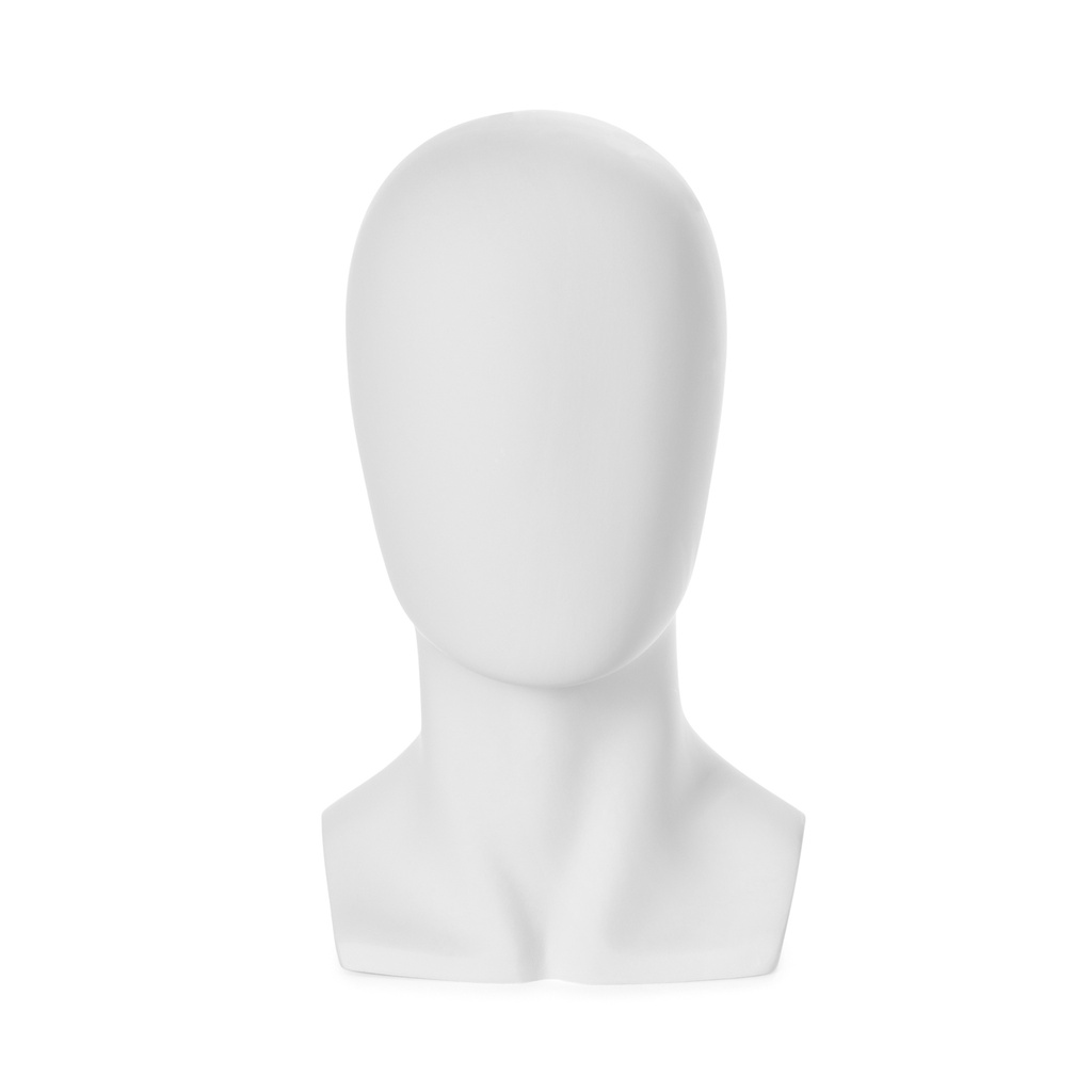 BINK - Abstract male head, finished in FRP, white mat