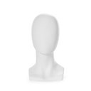 Abstract female egghead, finished in FRP, white mat
