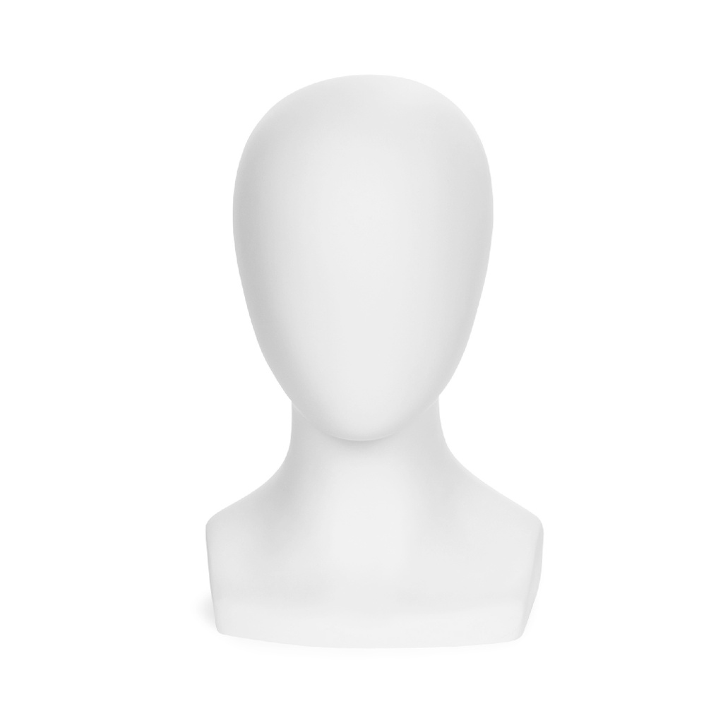 Abstract child egghead, finished in FRP, white mat