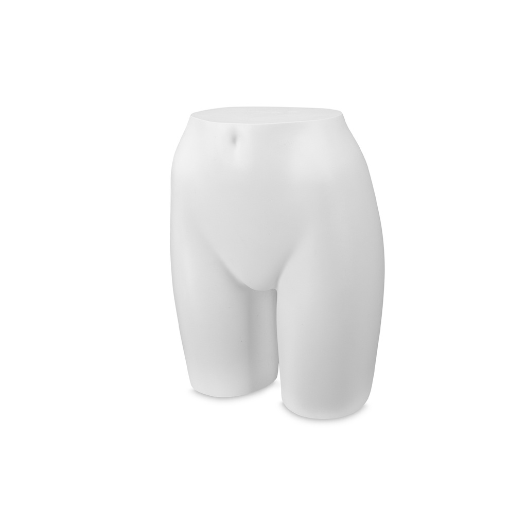 BINK - Plastic mannequin hips display, female, white recyclable plastic, pose 2015D_WH