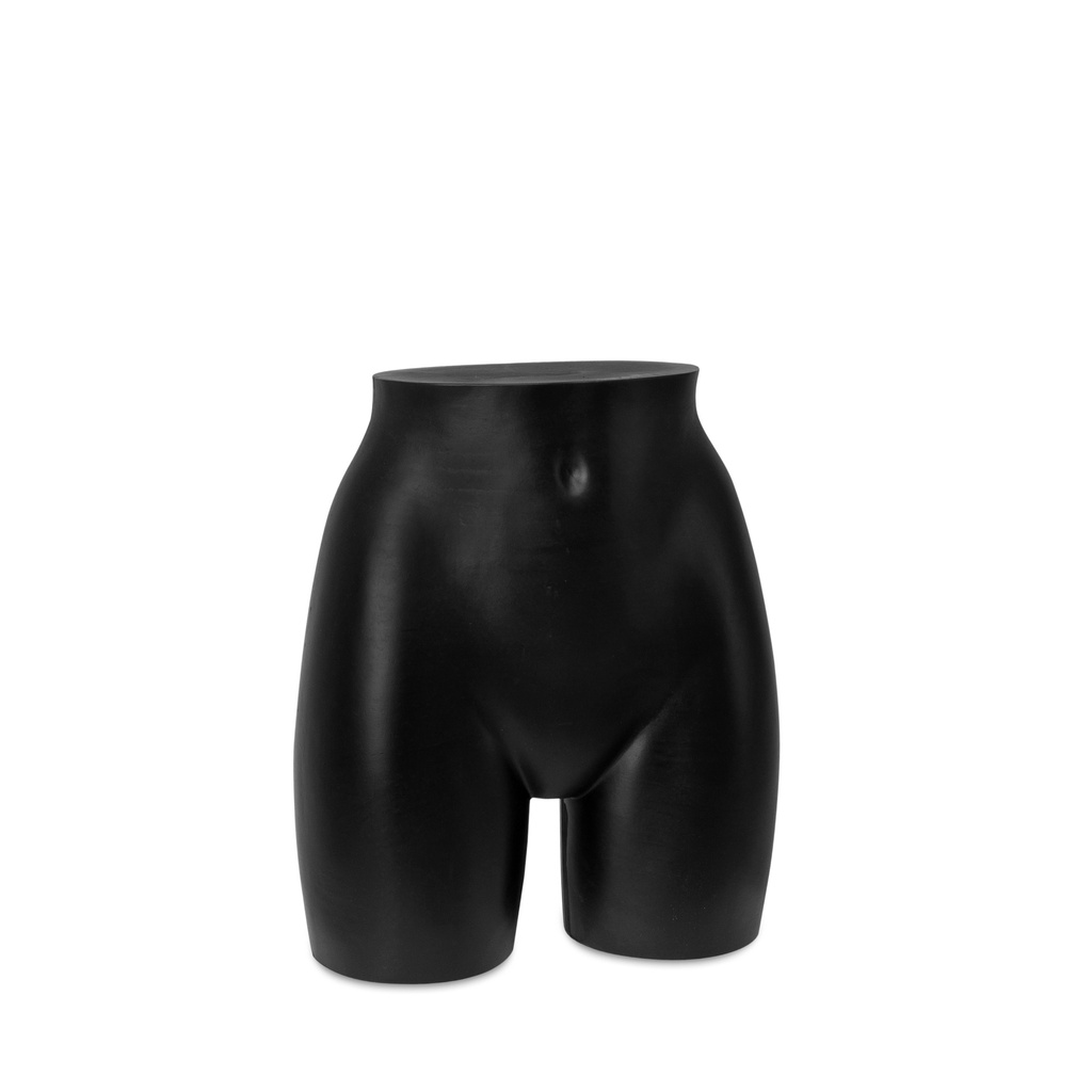 BINK - Plastic mannequin hips display, female, black recyclable plastic, pose 2020D_BL