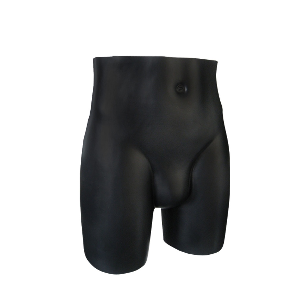 BINK - Plastic mannequin hips display, male, black recyclable plastic, pose 2020U_BL