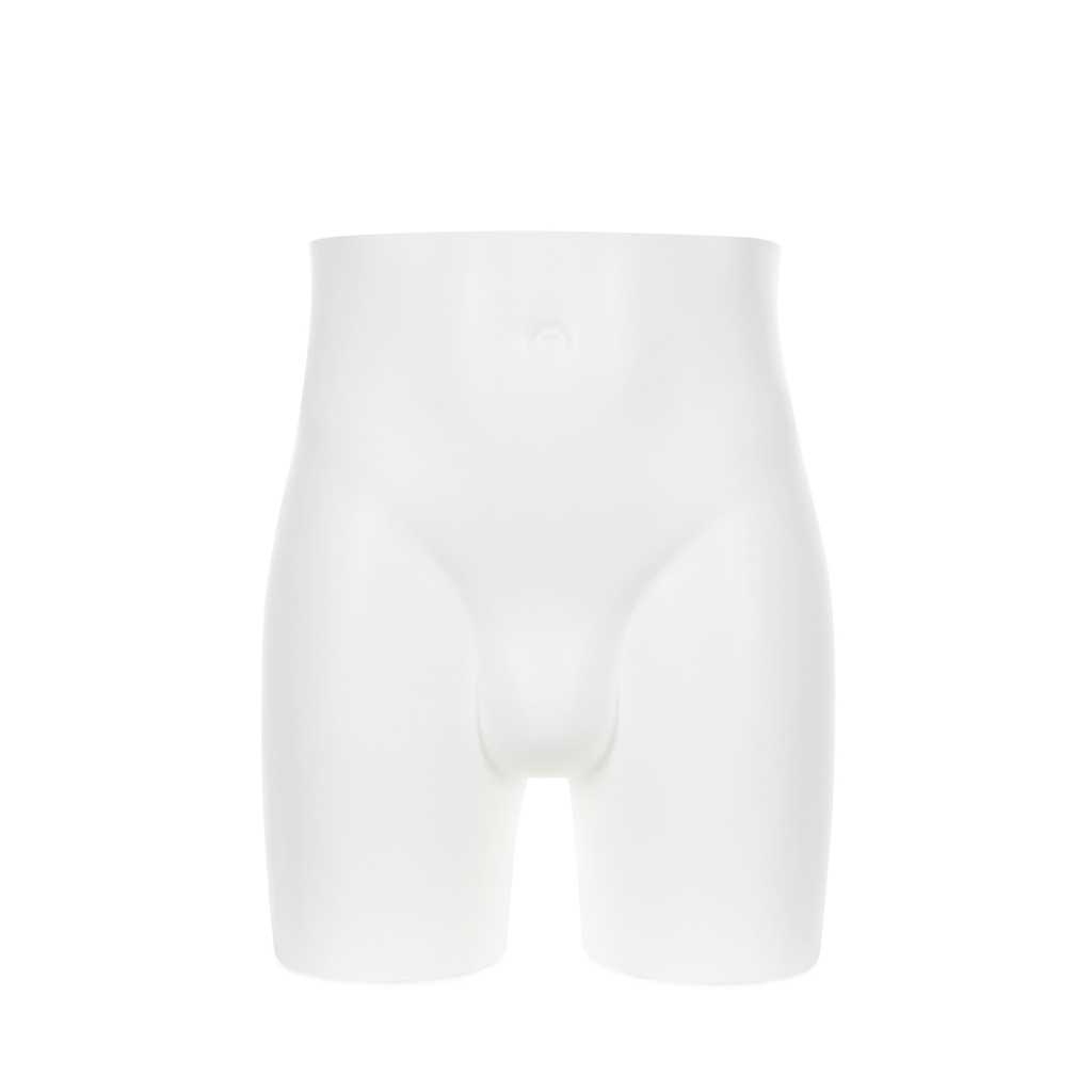 BINK - Plastic mannequin hips display, male, white recyclable plastic, pose 2020U_WH