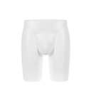 Plastic mannequin hips display, male, white recyclable plastic, pose 2025U_WH