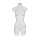Plastic mannequin torso, female, B-cup, slimtorso, white recyclable plastic, pose SLBUST_WH