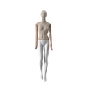 Vintage mannequin, female, wooden arms, covered with fabric, standing pose 03