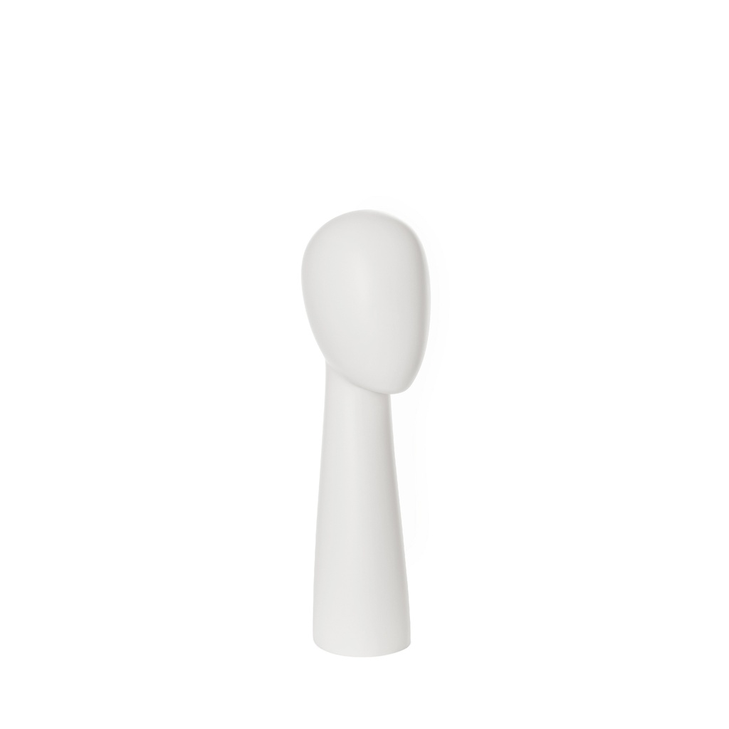 BINK - Abstract female head, long neck, FRP, white mat 