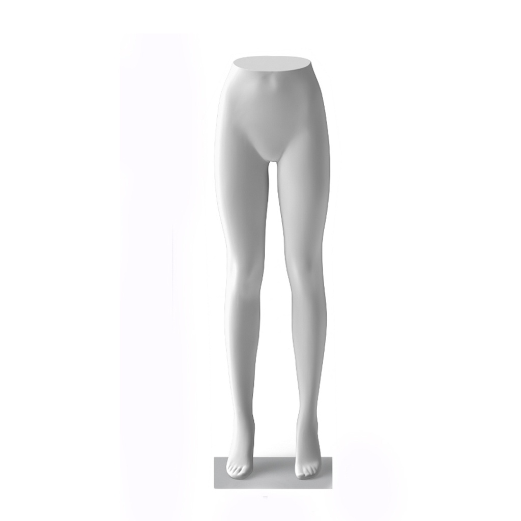 BINK - Women's leg display, for trousers, white, including square powder-coated gray base plate