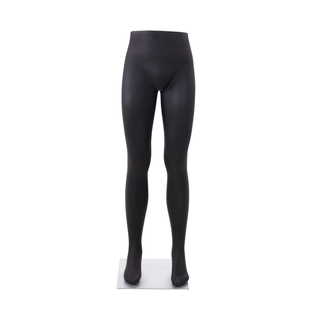 BINK - Men's leg display, for trousers, black, including square powder-coated gray base plate, including calf pin
