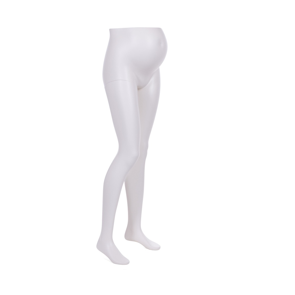 BINK - White trouser display for pregnant women, including powder-coated metal base plate, including foot pin
