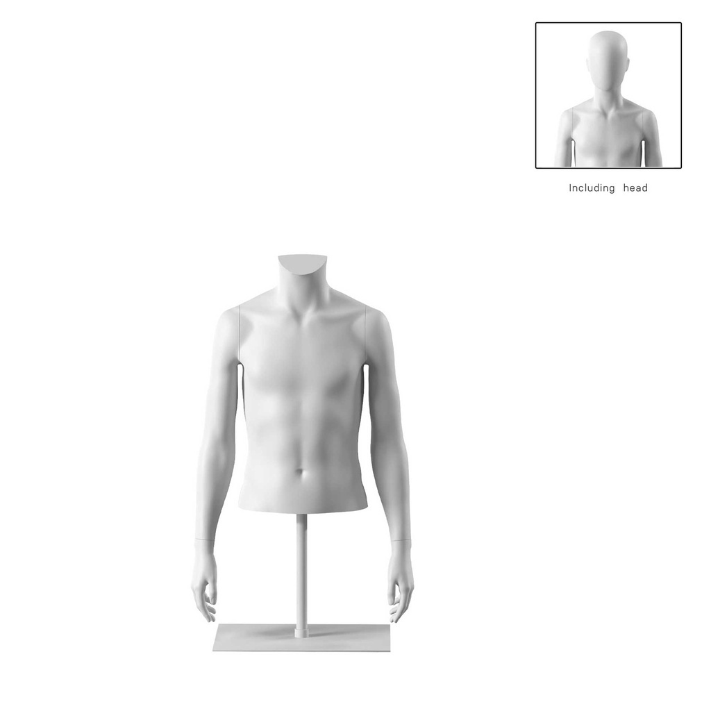 BINK - Short child torso, 12Y, white, headless, Bio FRP