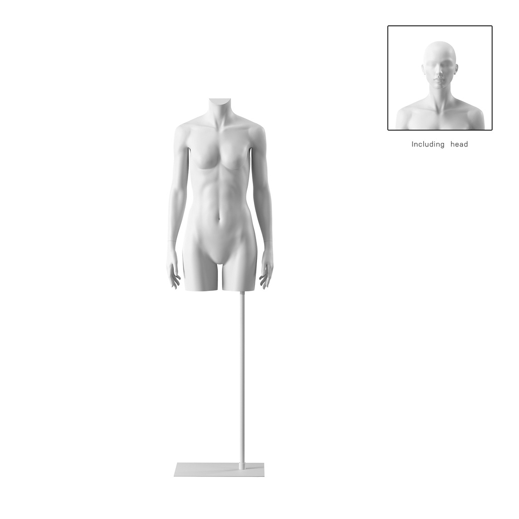 BINK - Female torso, white, incl. base, Bio FRP
