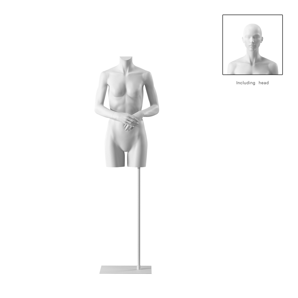 BINK - Female torso, white, incl. base, Bio FRP