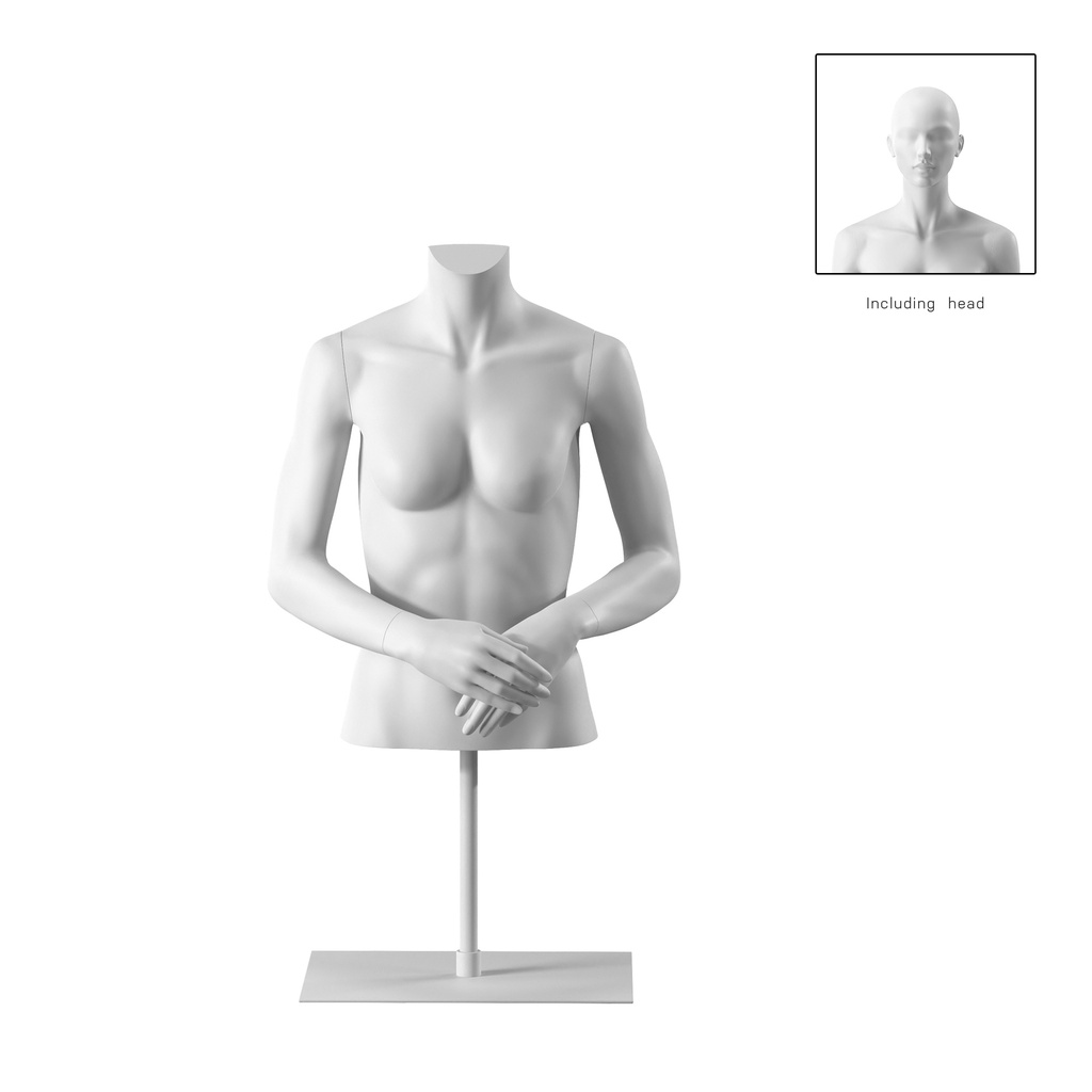 BINK - Short female torso, white, incl. base, Bio FRP