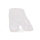 Masculino hips form, plastique, Crystal, clear
