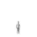 White abstract child mannequin, with abstract head, 12 months, pose CM302