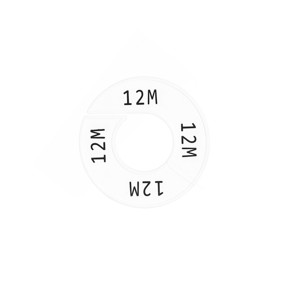 BINK - Talla marcador,blanco, talla " 12 M " negro,per 10 uds.