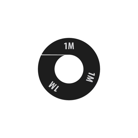 BINK - Talla marcador,negro, talla " 1 M " blanco,per 10 uds.